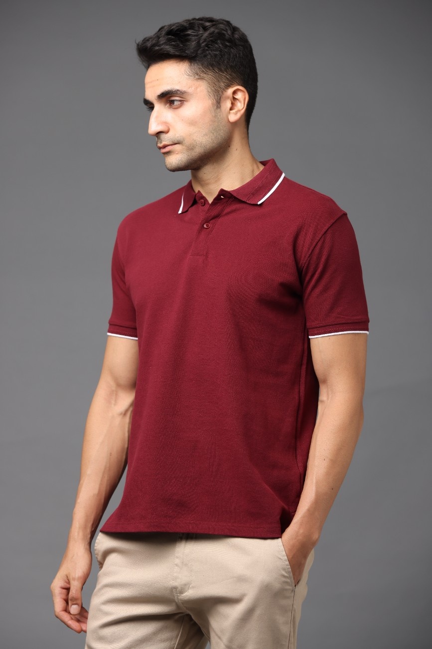 Men Polo T-shirt | Premium Pima | 	French Wine